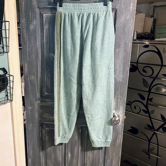 Intimately Free People Fleece Joggers In Valley Girl Combo Green Size Small - Picture 7 of 12